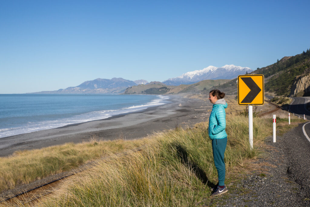 Helena am State Highway 1 vor Kaikoura